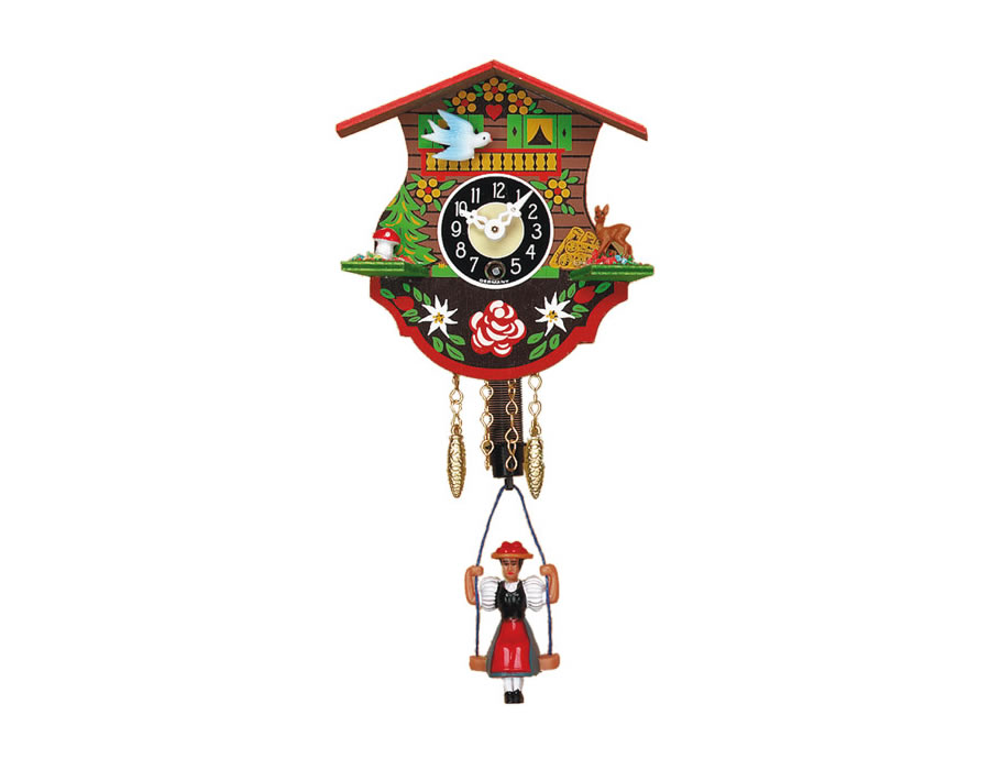Orologio a Cucu' Moderno con bambola sull'altalena